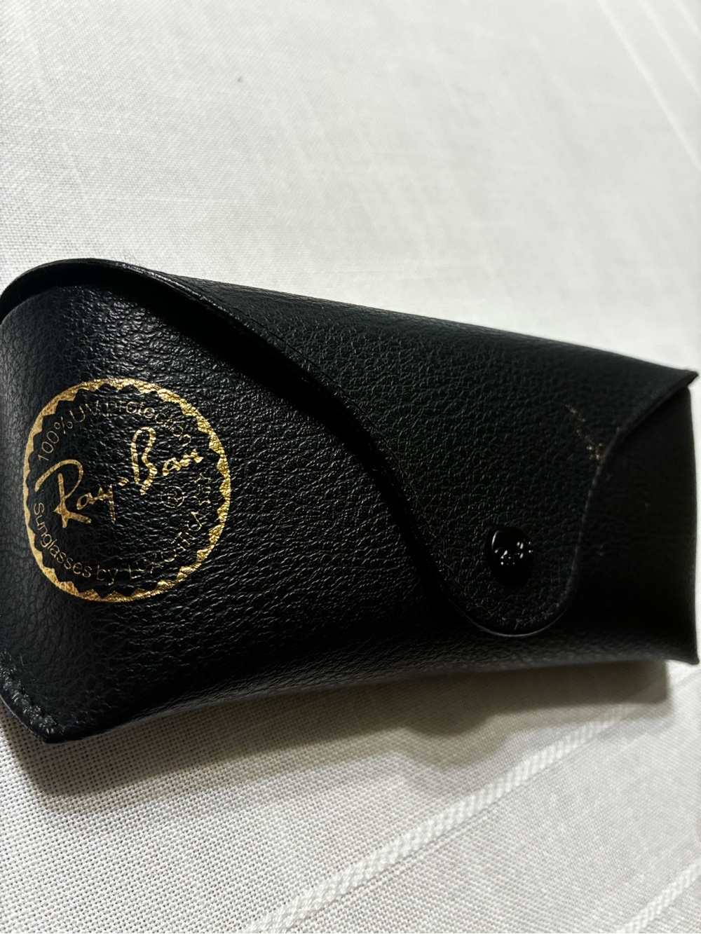 Ray-Ban Black Sunglasses Case with Gold Logo Accent
